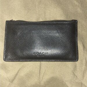 Coach Black Pebbled Leather Pouch